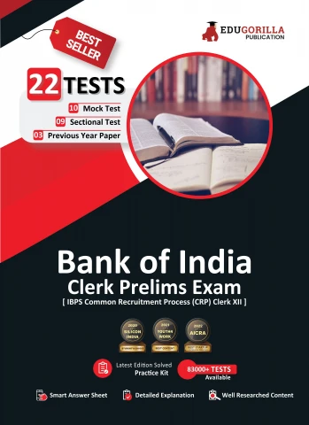 Bank of India Clerk Prelims (IBPS CRP PO/MT XIII) Book 2023 (English Edition) - 10 Full Length Mock Tests, 9 Sectional Tests and 3 Previous Year Papers with Free Access to Online Tests