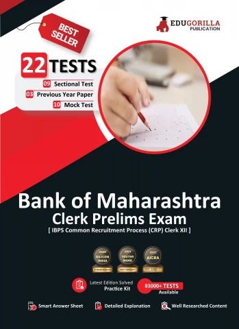 Bank of Maharashtra Clerk Prelims (IBPS CRP PO/MT XIII) Book 2023 (English Edition) - 10 Full Length Mock Tests, 9 Sectional Tests and 3 Previous Year Papers with Free Access to Online Tests