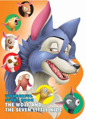 Wonderful Story Board book- The Wolf and the Seven Little Kids : Children Story Books Board Book By Dreamland Publications