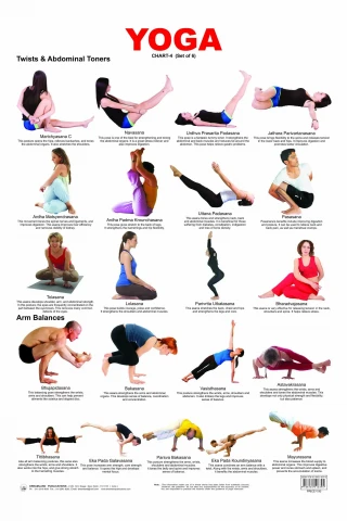 Yoga Chart - 4 : Children Reference Laminated Educational Chart By Dreamland Publications
