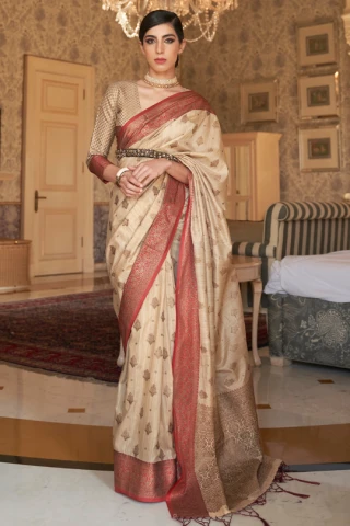 Pure Banarasi Silk Saree And Zari Weaving Work