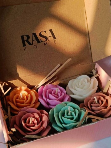 Rose Candle Set of 6