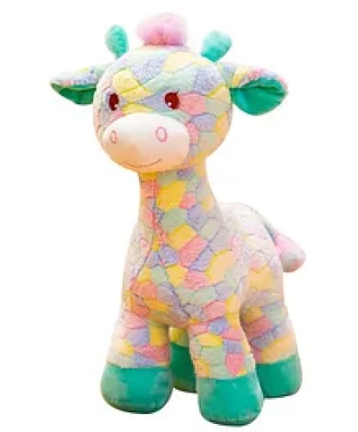 P I SOFT TOYS Rainbow Giraffe Super Soft Plush Deer Toy for Girls & Boys Kids Birthday Gift - 30 cm (Multicolor)