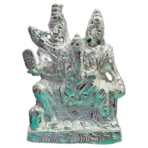 Shiv Parivar in White Metal