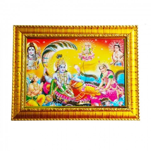 Laxmi Narayan Ji Photo frame in Rectangular Shape