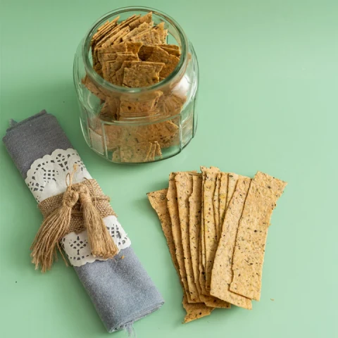 Baked Jowar Lavash (Basil Lemon Flavour)