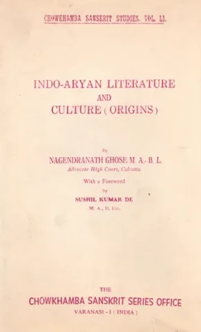 Indo-Aryan Literature and Culture (Origins) - An Old and Rare Book