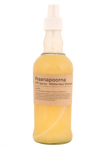 PraanaPoorna Natural PET Deodorizer/Waterless Shampoo-350 ml