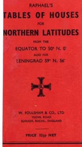 Raphael's Tables of Houses for Northern Latitudes from the Equator to 50° N. 0' Also for Leningrad 59° N. 56'(An Old and Rare BooK )