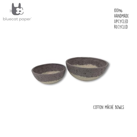 Handmade layer bowls – light mauve and white