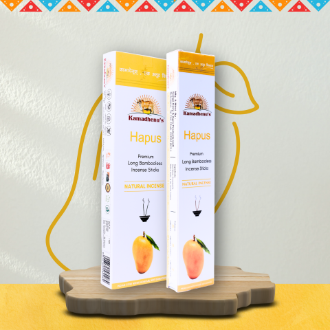 Kamadhenu's Hapus Premium Long Bambooless Incense Sticks