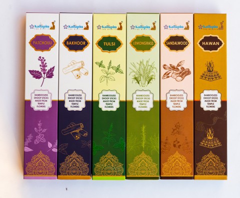 Kailapira Aromatherapy Series Incense Sticks – Pack of 6 – Premium Dhoop Batti, Incense Sticks (Pack of 20*6 Units)