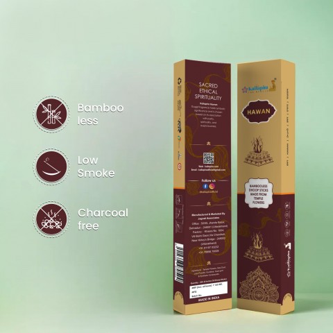 Kailapira Hawan incense Sticks – 8” Premium Dhoop Batti, Incense Sticks (Pack of 20) Pack of 4