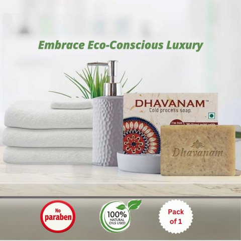 Dhavanam Multani Mitti Detox Soap (Oil Control & Skin Purification) Pack of 1