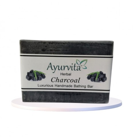 AYURVITA HERBAL CHARCOAL SOAP (125 GM) - Pack of 3