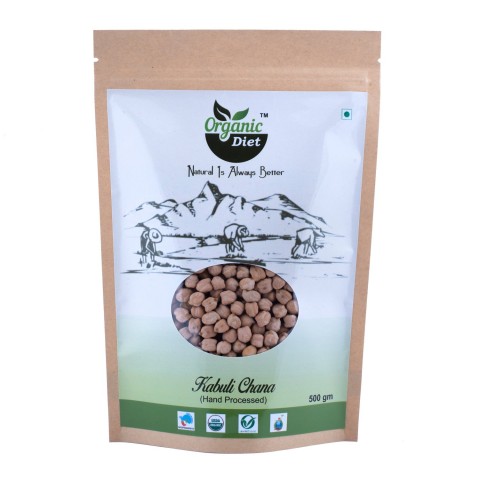 Organic Diet Organic Kabuli(Cholle) Chana, 500 Gram
