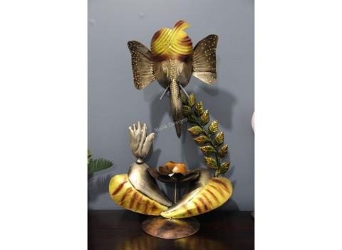 Unique Showpiece For Living Room Metal Little Ganesha Perfect Resin showpiece for Gift And Table Decor