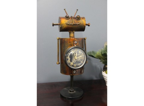 Beautiful Clock For Living Room Handmade Stand Solid Antique Finish Table Clock