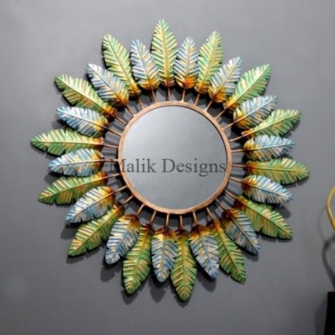 Round Wall Mirror in Multicolor For Wall Decoration