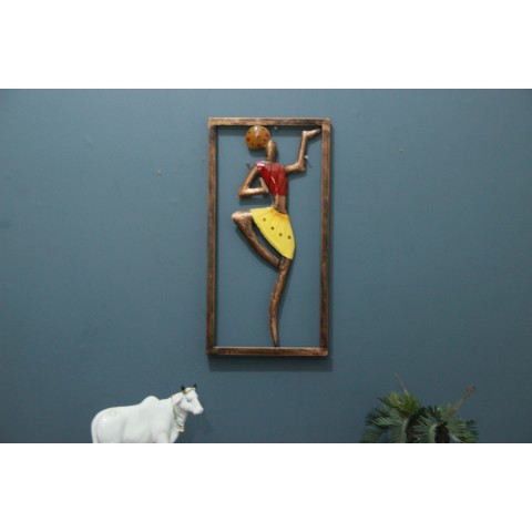 Metal Dancing African Lady Latest Wall Decor Frame