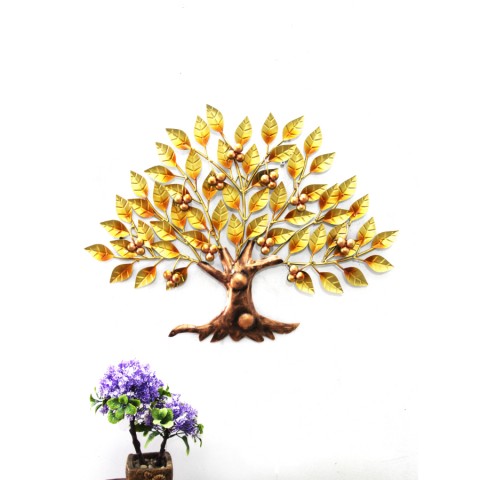 Metal Athnic Golden Tree Wall Decor by Malik Designs