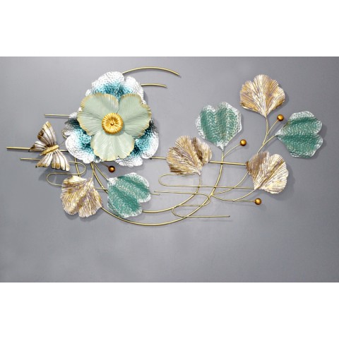 Handmade Metal Flower Wall Art Perfect Home Decoration for Living Room | Hotel | Restaurant | Bedroom | Drawing Room