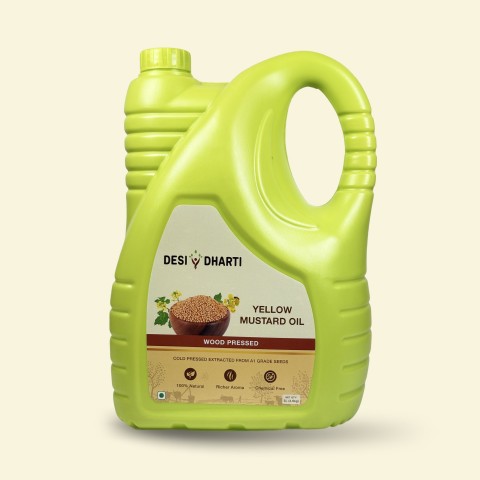 Desi Dharti Wood Cold Pressed Yellow Mustard Oil