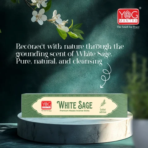 Yog Mantra White Sage Premium Masala Incense Sticks (Pack of 1)
