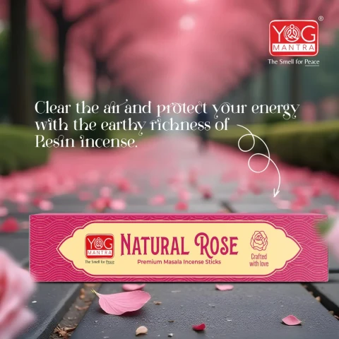 Yog Mantra Natural Rose Premium Masala Incense Sticks (Pack of 1)