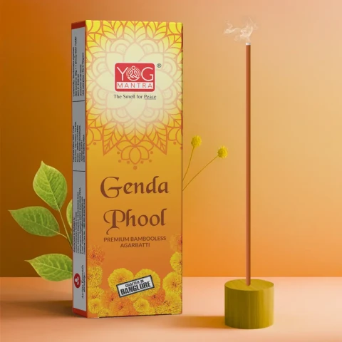 YogMantra Genda Phool Metallic Dhoopsticks – (pack of 1)