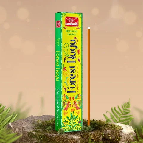 YogMantra Bambooless Forest Raga Dhoop Sticks Thin 8″ (pack of 12)