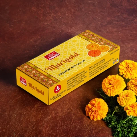 YogMantra Marigold Premium Wet Dhoop (Pack of 12)