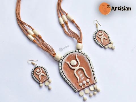 Swastik Terracotta Jewellery Set