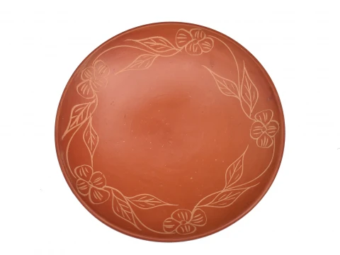 Earthen Plates/Dish Pure Terracotta Clay Microwave Friendly