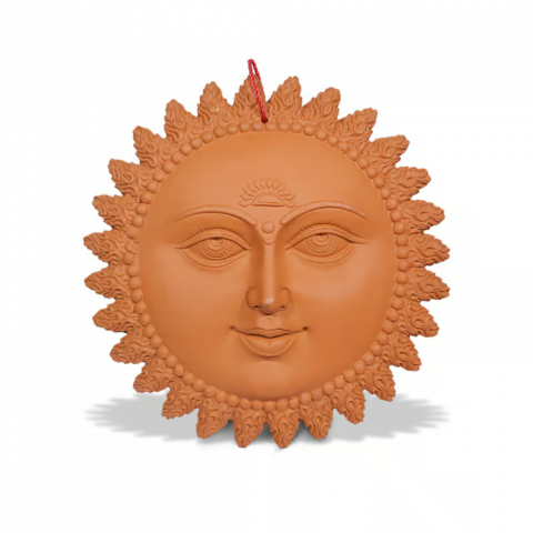 Terracotta Home Vaastu Sun Surya Wall Hanging| Clay Wall Hanging