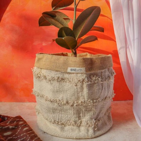 Jute Bags / Planters - Frills