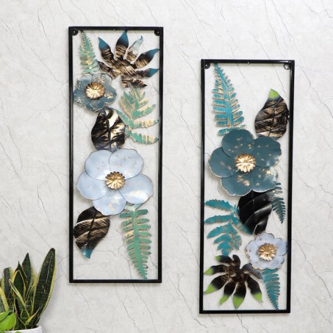 Aluminium Copper Bird Wall Decor Set of 5