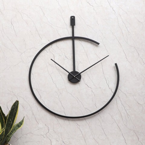 Gold & Black Stripes Wall Clock
