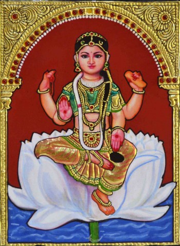 Narayani Bala Tripura Sundari Tanjore Painting