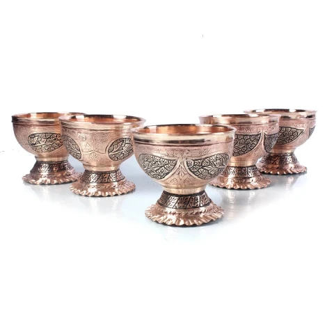 Kandkaer Copper Jug Set | Set of 6 Glasses | Hand Engraved