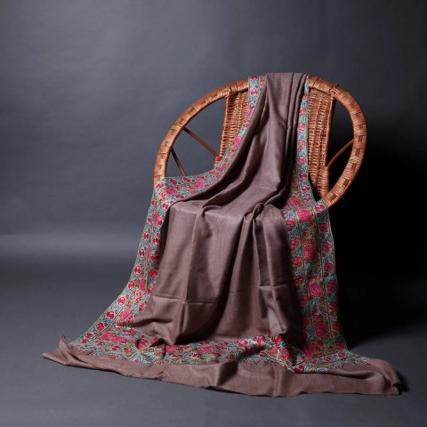 Khudrang Paldar Sozni Embroidered Pashmina Shawl