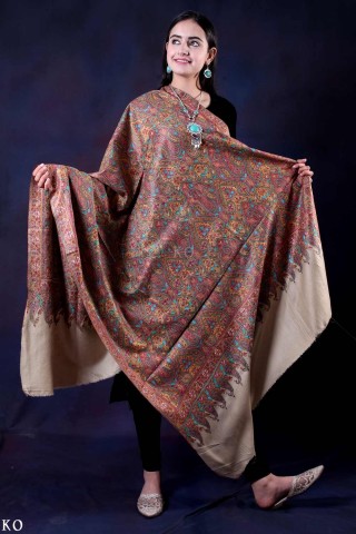Khudrang Sangeen Sozni Cashmere Pashmina Jamawar Shawl