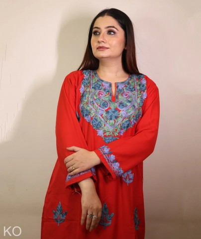 Pink Aari Embriodered Butidaar Cord Set | Full Suit