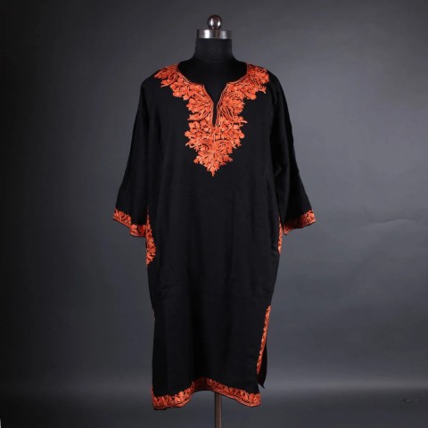 Black Aari Embroidery Phiran
