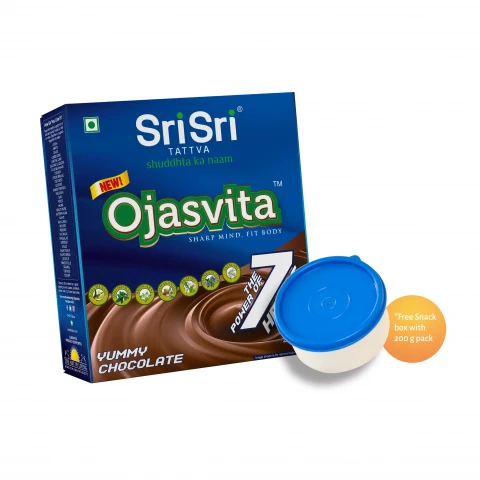 Chocolate Ojasvita - Sharp Mind & Fit Body, 200 g with free Magnum Round Snack Box