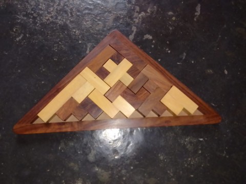 Wooden 13 Pieces Triangle Jigsaw Puzzle