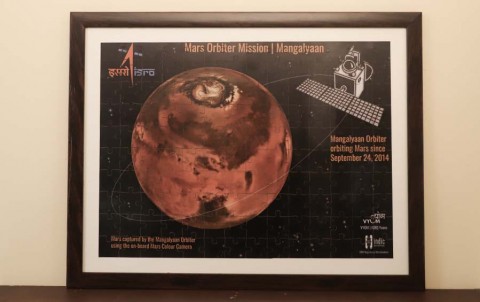 Mars & Mangalyaan Jigsaw Puzzle w/A2 Frame