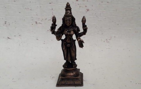Panchaloha Standing Lakshmi Idol 5 Inch