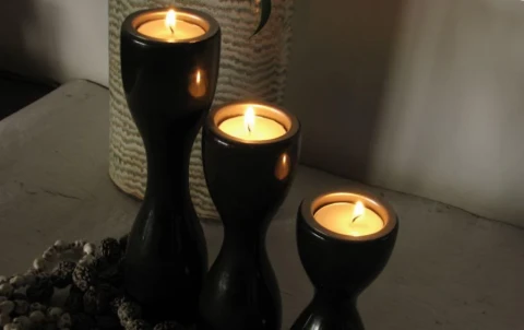 Triune - Candle Holder - Green