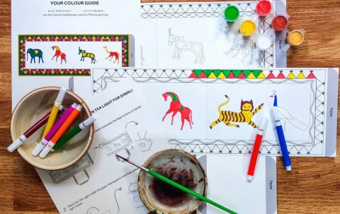 T-lite Holder Making DIY Kit with Pithora Art
